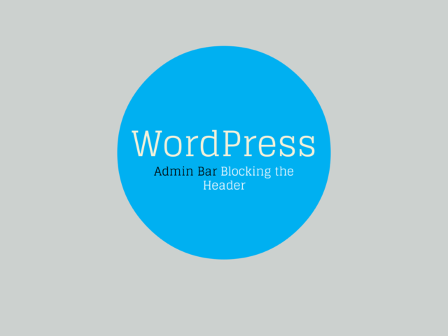 Fix WordPress Admin Bar blocking the header